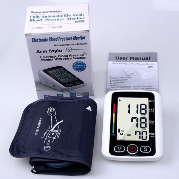 60bbd2a0-3bc2-4b85-8067-cb1c80fc64fa 🩺 Fully Automatic Digital Blood Pressure Monitor