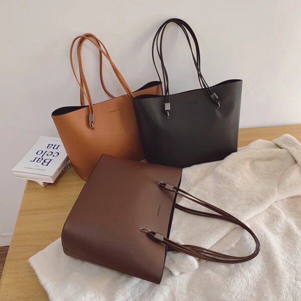 2020 New Fashion Large-Capacity Waterproof PU Tote Bag Western Style Shoulder for Women College Students Classroom Use 2020 New Fashion Large-Capacity Waterproof PU Tote Bag Western Style Shoulder for Women College Students Classroom Use