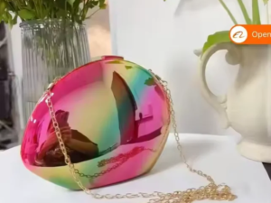 2025 Cross-Border Niche Design Metal Acrylic Makeup Bag Goose Egg Single Shoulder Crossbody Fashion Small Bag Polyester Lining 2025 Cross-Border Niche Design Metal Acrylic Makeup Bag Goose Egg Single Shoulder Crossbody Fashion Small Bag Polyester Lining