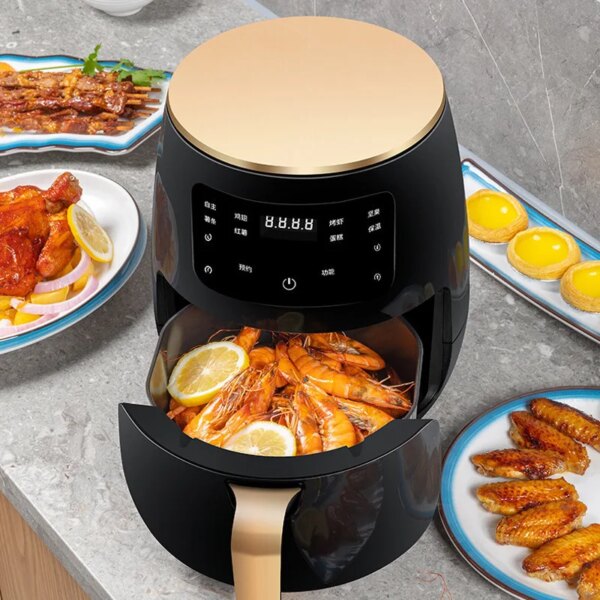 2400W 6L High-Capacity Factory Customizable Digital Power Smart Silver Crest Air Fryer Oven Multi-Functional for Household RV 2400W 6L High-Capacity Factory Customizable Digital Power Smart Silver Crest Air Fryer Oven Multi-Functional for Household RV