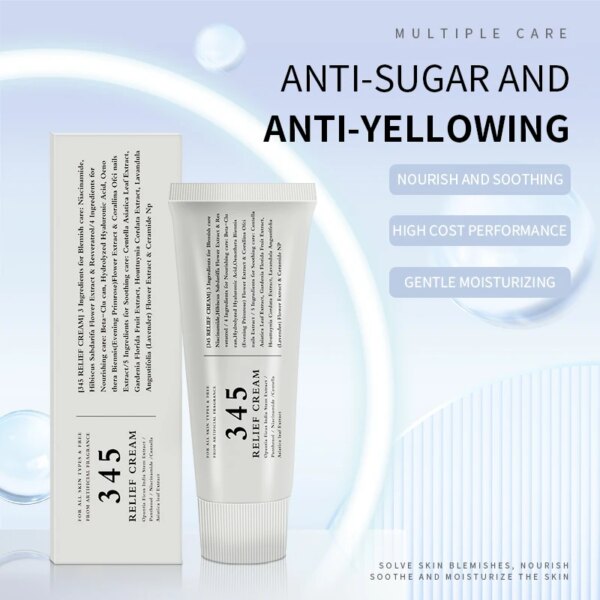 345 Relief Cream Daily Face Moisturizer Blemish Relief Care Soothing Recovery & Moisture Korean Vegan Skin Care 345 Relief Cream Daily Face Moisturizer Blemish Relief Care Soothing Recovery & Moisture Korean Vegan Skin Care