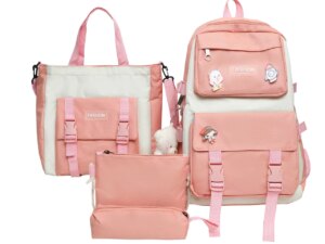 4 Pcs/set School Bag for Kids Backpack Girls School Bag Set Kids Bagpack Children School Backpack Rucksack Backpack Bag Blank