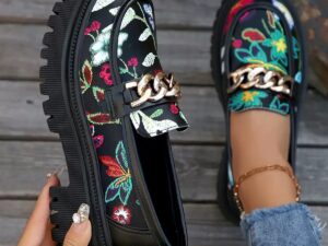 IMG_4374 Retro British Chunky-Heel Loafers – Premium Leather Finish