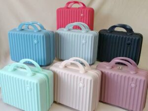 IMG_4637 Portable Mini Travel Makeup Case (Hard Shell Ribbed Design)