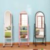 IMG_4650 32 × 160 cm Movable Full-Length Floor Mirror (Metal Frame + Wheels)
