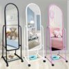 IMG_4652 32 × 160 cm Movable Full-Length Floor Mirror (Metal Frame + Wheels)