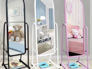 IMG_4652 32 × 160 cm Movable Full-Length Floor Mirror (Metal Frame + Wheels)