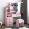 IMG_4845 80cm Makeup Table With Sliding Mirror & Storage + Free Stool