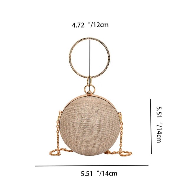 Circular Evening Clutch Bag Crystal Dinner Party Wedding Purses and Handbag Circular Evening Clutch Bag Crystal Dinner Party Wedding Purses and Handbag
