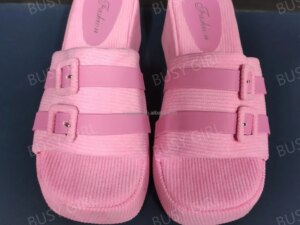 For BUSY GIRL JX4346 Women's Summer Beach Sandals Wide-Sided Buckle Chunky Platform Wedge Fashion Trend High-Heeled