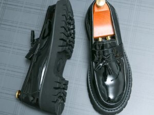 IStapromo Gifts Men Low-Top Thick-Soled Leather Shoes Korean Version Contrast Tassel Casual Fashion Youth Men's Shoes Wholesale