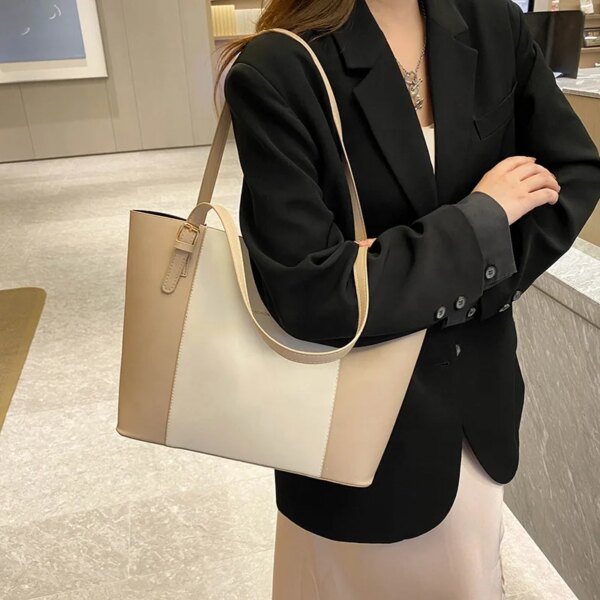 Leather Casual Tote Bags Vintage Women Luxury Handbags Designer Fashion Large Capacity Women's Shoulder Bag Shopper Leather Casual Tote Bags Vintage Women Luxury Handbags Designer Fashion Large Capacity Women's Shoulder Bag Shopper