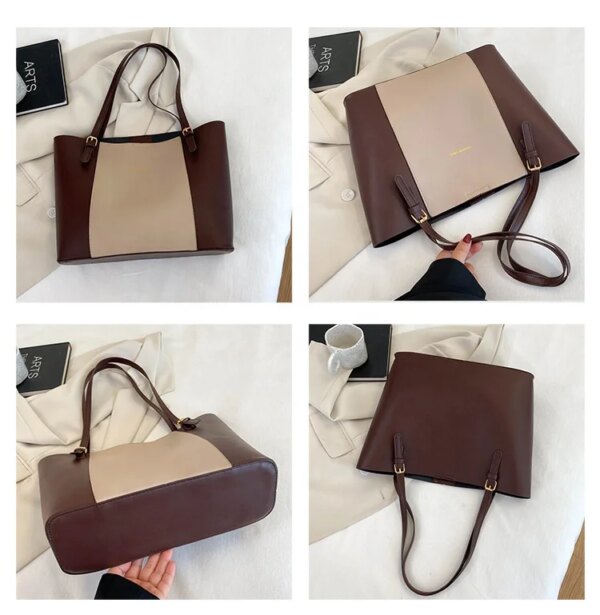 Leather Casual Tote Bags Vintage Women Luxury Handbags Designer Fashion Large Capacity Women's Shoulder Bag Shopper Leather Casual Tote Bags Vintage Women Luxury Handbags Designer Fashion Large Capacity Women's Shoulder Bag Shopper