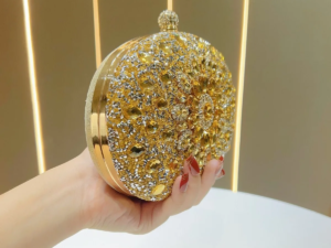 Luxurious Cross-Border Sunflower Dress Party Bag Elegant Versatile Small Crossbody Handbag with Full Rhinestones Inlaid