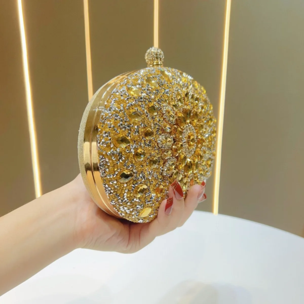 Luxurious Cross-Border Sunflower Dress Party Bag Elegant Versatile Small Crossbody Handbag with Full Rhinestones Inlaid Luxurious Cross-Border Sunflower Dress Party Bag Elegant Versatile Small Crossbody Handbag with Full Rhinestones Inlaid