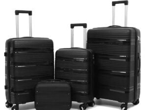 Manufacturer Wholesale Men's Travel Luggage Set 13/20/24/28 Inch Export Suitcase With Password Box and Pull Rod PP Material