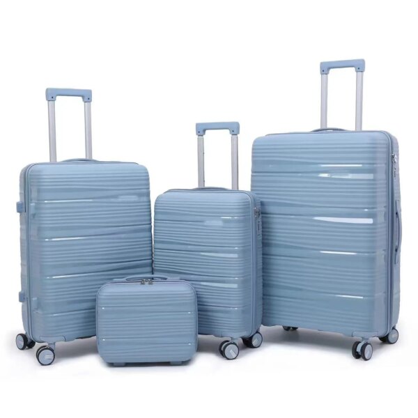 Manufacturer Wholesale Men's Travel Luggage Set 13/20/24/28 Inch Export Suitcase With Password Box and Pull Rod PP Material Manufacturer Wholesale Men's Travel Luggage Set 13/20/24/28 Inch Export Suitcase With Password Box and Pull Rod PP Material