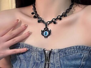 New Cuban Chain Star Moon Pendant Necklace for Men and Ladies Punk Chains Choker Necklaces Gifts