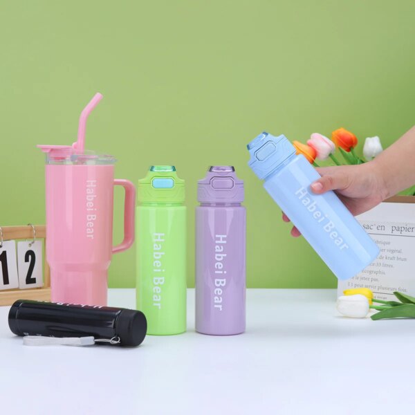 New Portable Cup Single Cute Children Motivational Mug Sports Big Capacity 3 in 1 Set Plastic Water Bottle Set New Portable Cup Single Cute Children Motivational Mug Sports Big Capacity 3 in 1 Set Plastic Water Bottle Set