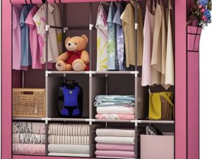 NIHAO China Cheap Canvas Fabric Folding Portable Wardrobe Closet