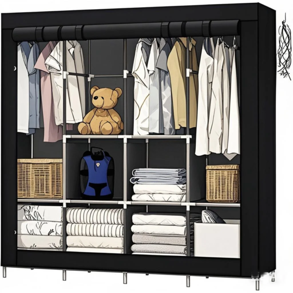 NIHAO China Cheap Canvas Fabric Folding Portable Wardrobe Closet NIHAO China Cheap Canvas Fabric Folding Portable Wardrobe Closet