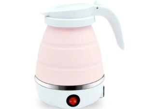 Portable Double-Layer Automatic Power-Off Mini Folding Silicone 0.6L Thermal Insulated Electric Kettle USB Available Household