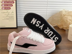 Retro Casual Shoes for Men Women Pink Lightning Letter Sole Skateboard Sneakers Shock-Absorbing Lace-Up Rubber Retro Casual Shoes for Men Women Pink Lightning Letter Sole Skateboard Sneakers Shock-Absorbing Lace-Up Rubber