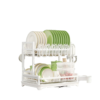 Simple-Style Double-Tier Metal Countertop Bowl Drying Rack Kitchen Storage Mug Utensil Cup Stand Drainage Feature Dish Bowl Simple-Style Double-Tier Metal Countertop Bowl Drying Rack Kitchen Storage Mug Utensil Cup Stand Drainage Feature Dish Bowl