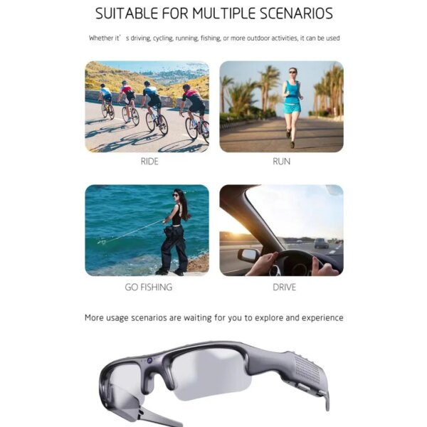 Smart Glasses with Camera 1080P HD WIFI Sports Glasses Camera for Men Recording Glasses Smart Glasses with Camera 1080P HD WIFI Sports Glasses Camera for Men Recording Glasses