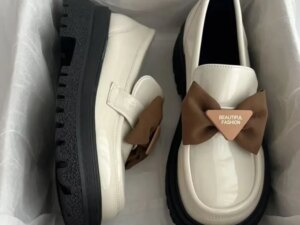 Spring 2024 New Loafer Women's Fashion Small Muffin With Thick Soled Elevating Fashion Women's Leather Shoes