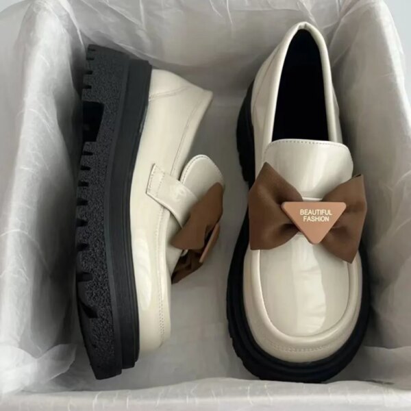 Spring 2024 New Loafer Women's Fashion Small Muffin With Thick Soled Elevating Fashion Women's Leather Shoes Spring 2024 New Loafer Women's Fashion Small Muffin With Thick Soled Elevating Fashion Women's Leather Shoes