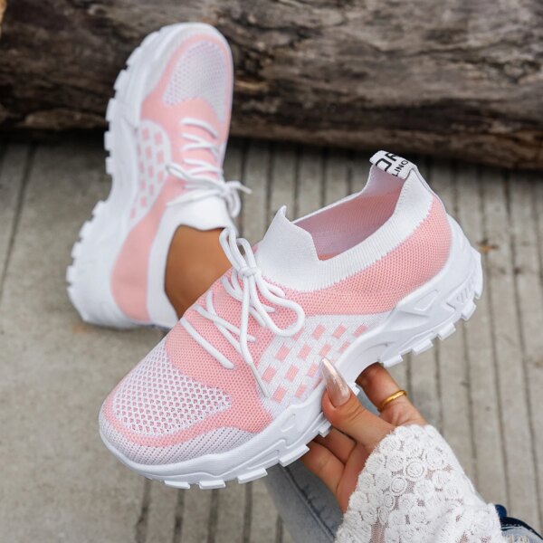 Spring Custom Women's Sneakers Breathable Multifunctional Walking Running Shoes Bulk Order Lightweight Platform Sneakers Spring Custom Women's Sneakers Breathable Multifunctional Walking Running Shoes Bulk Order Lightweight Platform Sneakers