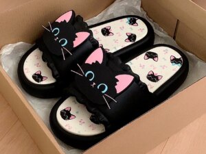 Summer Women Girls Ladies Indoor Outdoor Cute Cat Thick Sole Slides Slipper Sandals Summer Women Girls Ladies Indoor Outdoor Cute Cat Thick Sole Slides Slipper Sandals