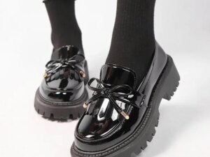 Summer Women's Loafers Peep Toe Garden Shoes With Decoration, Synthetic Leather Upper, TPE Midsole, Other Outsole, Made