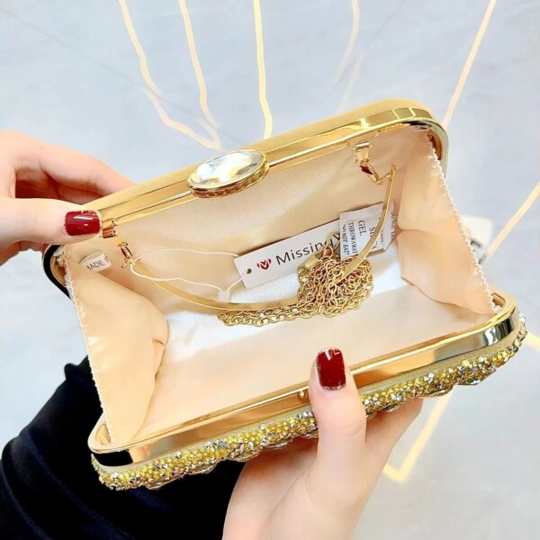 Wholesale Classic Style Square Sparkly Rhinestone Evening Bag Glitter Clutch Diamond Shoulder Purse for Wedding Parties Wholesale Classic Style Square Sparkly Rhinestone Evening Bag Glitter Clutch Diamond Shoulder Purse for Wedding Parties