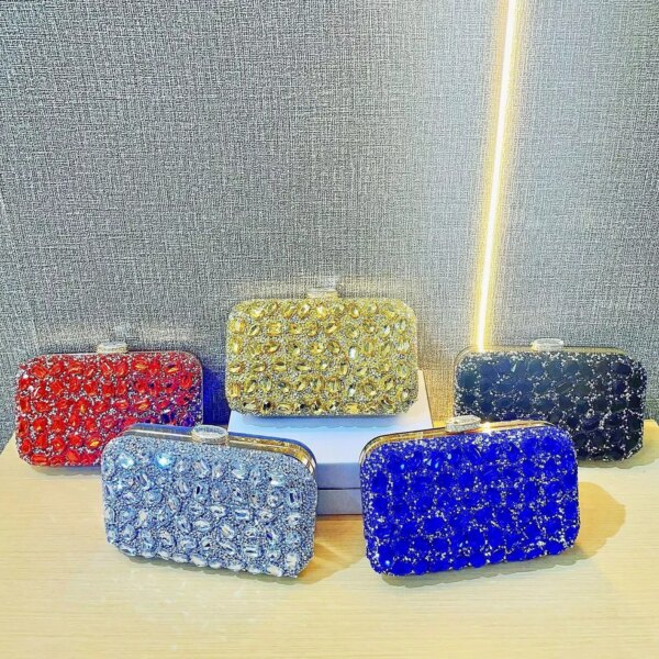 Wholesale Classic Style Square Sparkly Rhinestone Evening Bag Glitter Clutch Diamond Shoulder Purse for Wedding Parties Wholesale Classic Style Square Sparkly Rhinestone Evening Bag Glitter Clutch Diamond Shoulder Purse for Wedding Parties
