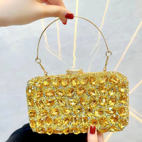 Wholesale Classic Style Square Sparkly Rhinestone Evening Bag Glitter Clutch Diamond Shoulder Purse for Wedding Parties Wholesale Classic Style Square Sparkly Rhinestone Evening Bag Glitter Clutch Diamond Shoulder Purse for Wedding Parties