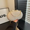 Women's Round Ball Evening Bag for Evening Metal Top Handle Handbag Ladies Chain Party Bag Crossbody Chain Mini Clutch Purse Women's Round Ball Evening Bag for Evening Metal Top Handle Handbag Ladies Chain Party Bag Crossbody Chain Mini Clutch Purse