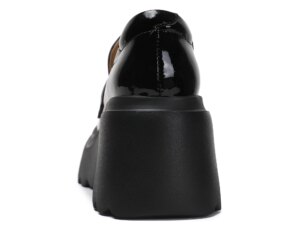 Women's Sporty Round-Toe Slim Stiletto Work Shoes Slip-On Sparkly Rhinestone-Accented Loafers Crystal Buckle Genuine Leather