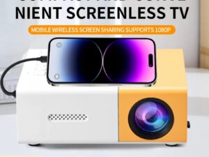 YG300 Home Office LED Projector HD 1080P Mini 3D Laser Beamer 20000 Lumens Brightness Android 11 OS Built-In Short Throw Direct