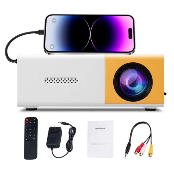 YG300 Home Office LED Projector HD 1080P Mini 3D Laser Beamer 20000 Lumens Brightness Android 11 OS Built-In Short Throw Direct YG300 Home Office LED Projector HD 1080P Mini 3D Laser Beamer 20000 Lumens Brightness Android 11 OS Built-In Short Throw Direct