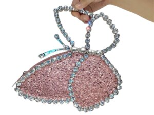 Gamma Phi Delta Pink & Blue Butterfly Bag Ladies Bride Basket Hand Phone Hold Women Girl Used Bags for Party Gamma Phi Delta Pink & Blue Butterfly Bag Ladies Bride Basket Hand Phone Hold Women Girl Used Bags for Party