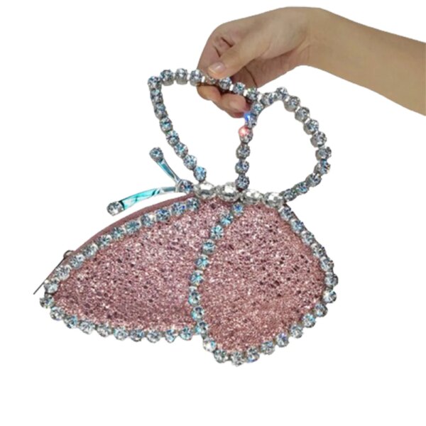 Gamma Phi Delta Pink & Blue Butterfly Bag Ladies Bride Basket Hand Phone Hold Women Girl Used Bags for Party Gamma Phi Delta Pink & Blue Butterfly Bag Ladies Bride Basket Hand Phone Hold Women Girl Used Bags for Party