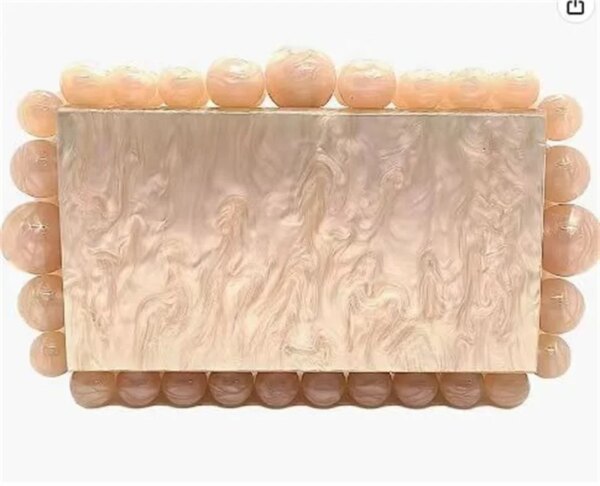 IDOIT Acrylic Clutch Purse for Women with Marbling Evening Handbag Square Box Crossbody Bag with Glitter Beads IDOIT Acrylic Clutch Purse for Women with Marbling Evening Handbag Square Box Crossbody Bag with Glitter Beads